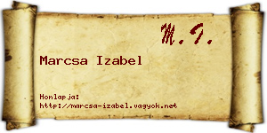 Marcsa Izabel névjegykártya